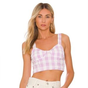 Revolve Gingham Crop top